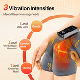 Rechargeable Heated and Vibration Knee Massager Electric 5 Levels Knee Heating Pad, Massage Relaxation Knee Support Brace - GBTech