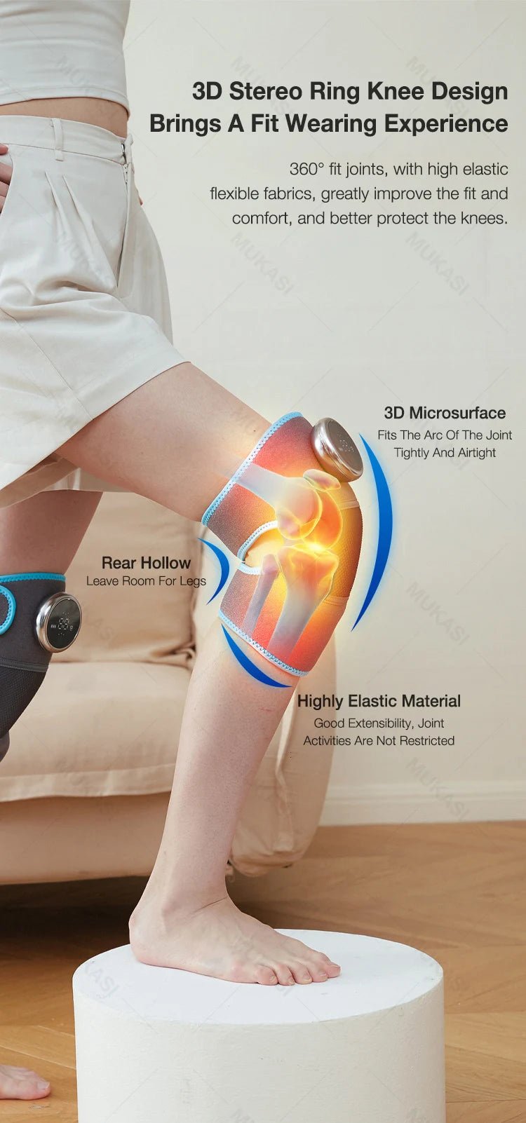 Heating Knee Massager Electric Shoulder Vibrating Massage Pad For Physiotherapy Leg Arthritis Elbow Joint Pain Relief Therapy - GBTech