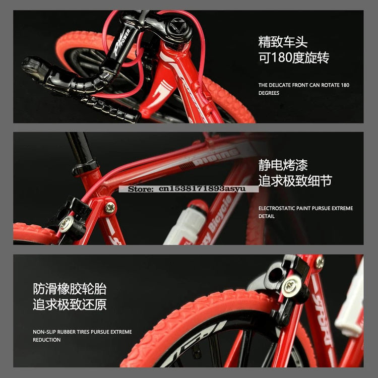 Mini 1:8 New Model Alloy Bicycle Diecast Finger Mountain Simulation Metal Bend Road Bike Collection Gifts Toys for children - GBTech