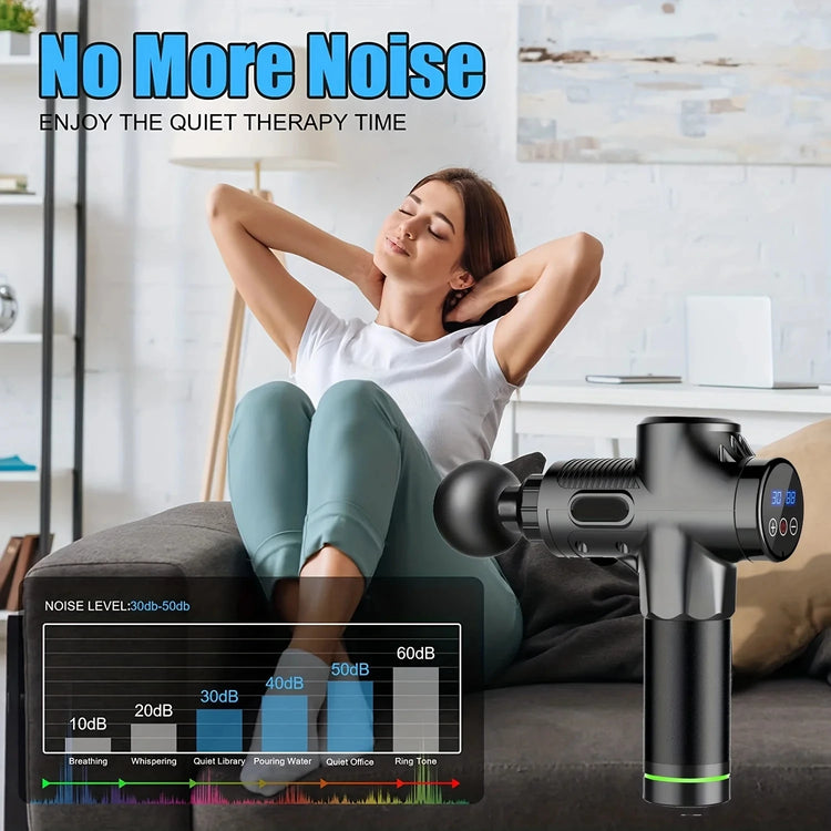 Deep Muscle Massage Gun Electric Percussion Pistol Massager For Body Neck Back Leg Fitness Tool 30 Levels Deep Muscle Massage Gu - GBTech