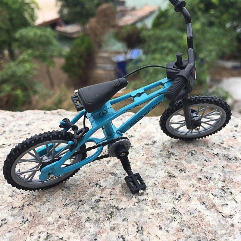 Q0KB Mini Finger Alloy Miniature MTB Bike Model DIY for Creative Simulation Mountain Cycling Kids Educational - GBTech