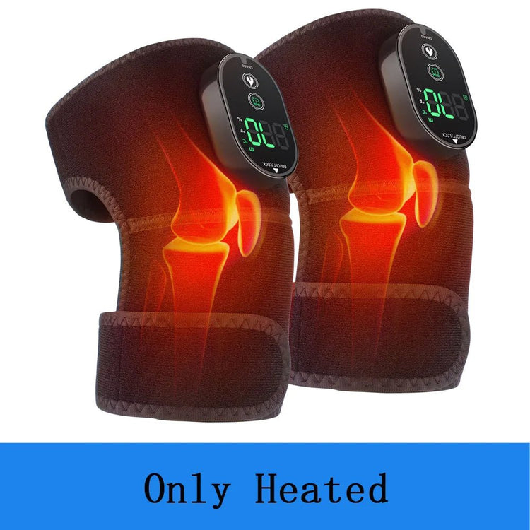 Thermal Knee Massager 3 in 1 Shoulder Knee Elbow Heating Massage Support Brace Rechargeable Vibration Pad Machine Muscle Relax - GBTech
