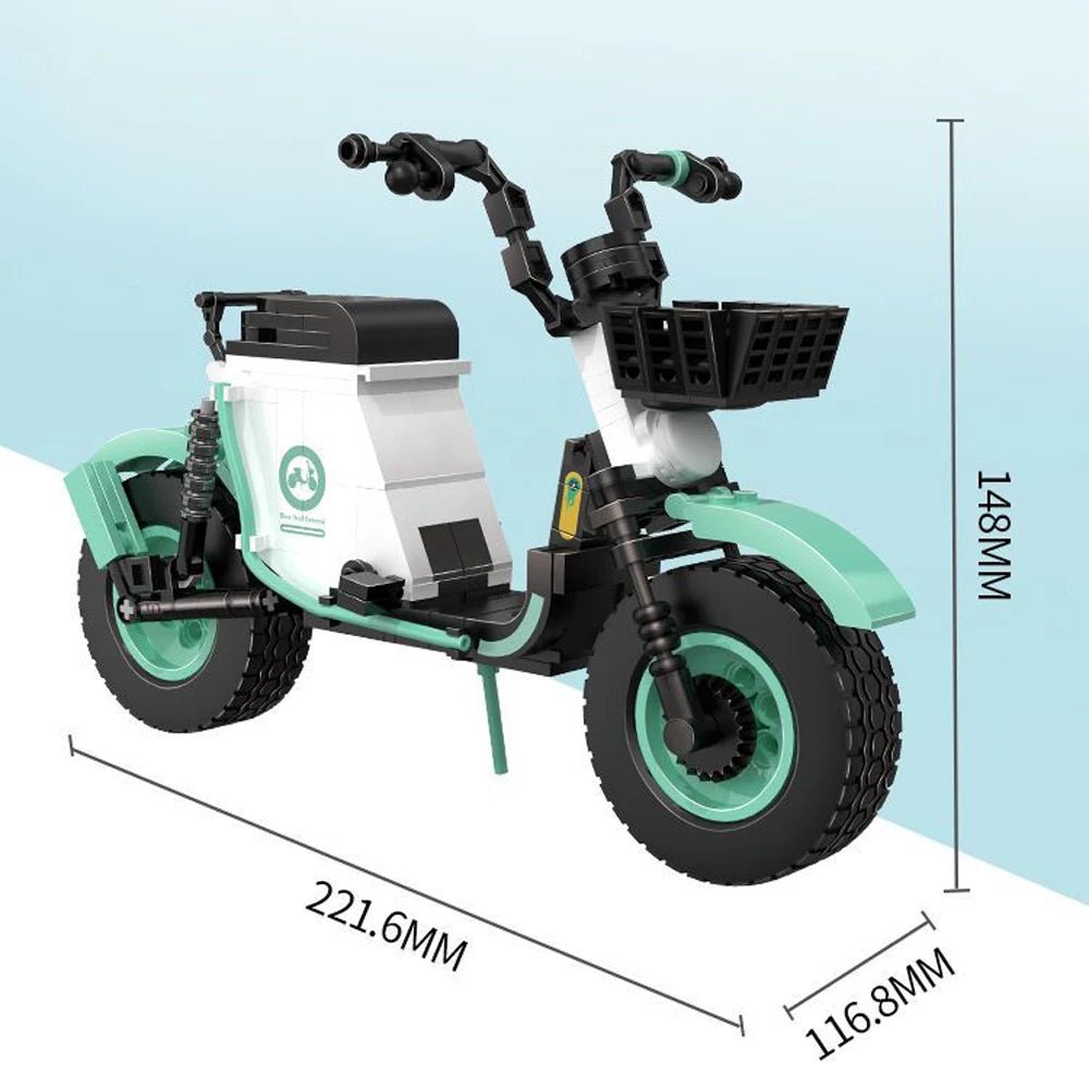 KNEW BUILT Electric Bicycle Scooter Model Mini Building Blocks Adorable & Educational Construction Toys - GBTech