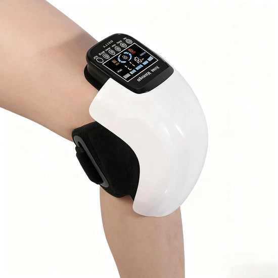Rechargeable Knee Massager with Red Light Therapy - Heating & Vibration Pain Relief for Arthritis, Joint Stiffness and Muscle - GBTech