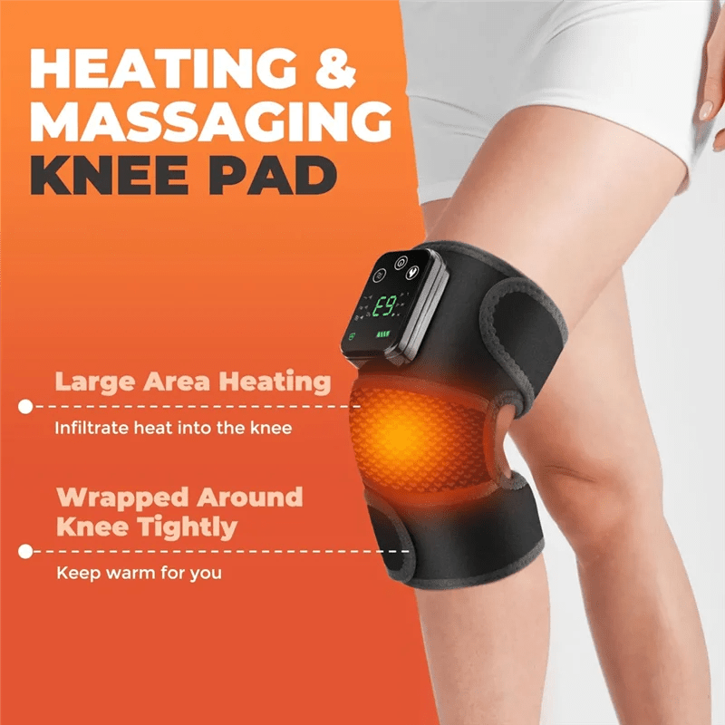 AA81 - Electric Heated Knee Massager 3 - In - 1 Joint Elbow And Shoulder Pain Reliever Thermal Vibration Moisture Removal Easy Install - GBTech