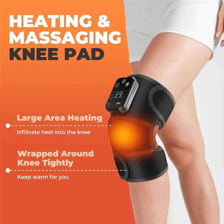 AA81 - Electric Heated Knee Massager 3 - In - 1 Joint Elbow And Shoulder Pain Reliever Thermal Vibration Moisture Removal Easy Install - GBTech