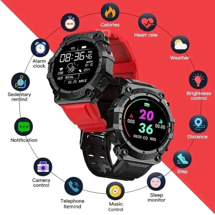 Smart Watch Fitness Bracelet Sport Pedometer Control Music BT Connection Clock Alarm Weather Message Smartwatch FD68S Y56 - GBTech