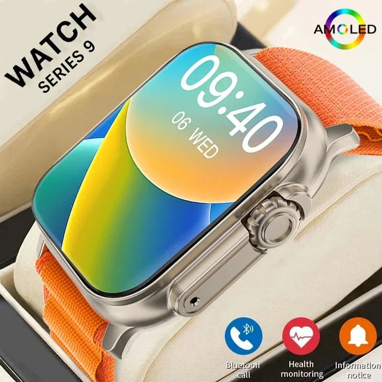 New Smart Watch 9 Ultra Gen 2 Watch Ultra IWO Watch Ultra NFC Smartwatch Series 9 Bluetooth Call 2.2 Inch Wireless Fitness Watch - GBTech