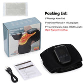 Electric Cordless Knee Massager 3 Heating Levels and 3 Modes USB Rechargeable Vibration Massage LCD Touch Screen Adjustable - GBTech