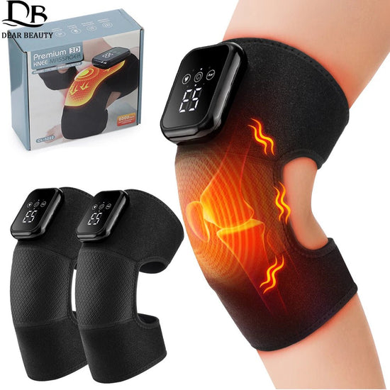 Cordless Electric Knee Massager With Heat And Vibration Extended Knee Pad Heated Knee Brace For Blood Circulation Muscle Relax - GBTech