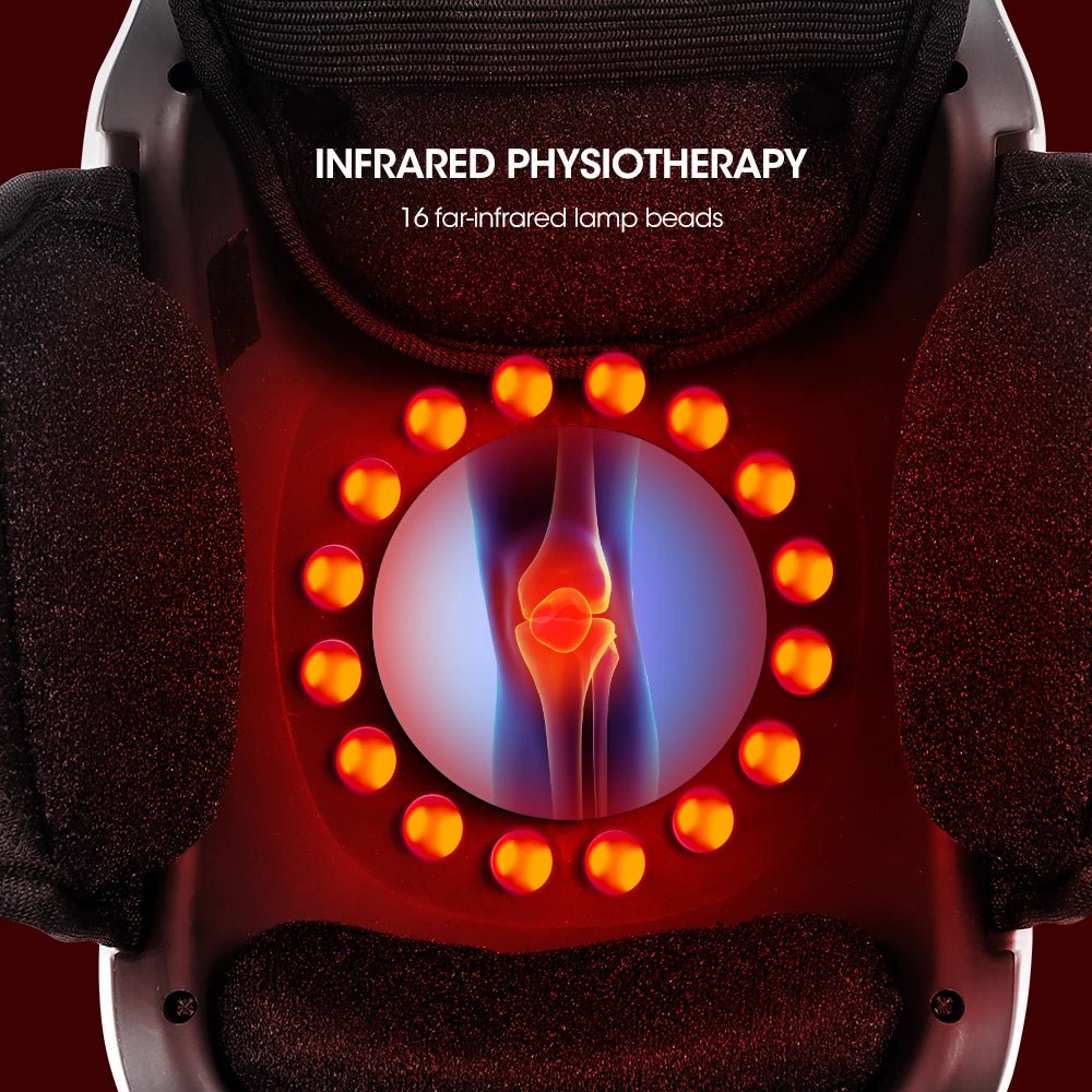 Electric Knee Massager 3 Gear Hot Compress Knee Massage Knee Support Pad Shoulder Massager Relive Joint Pain Rechargeable - GBTech