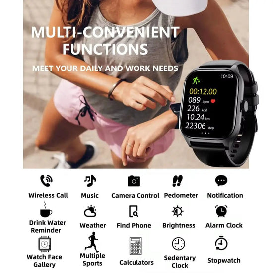 Smart Watches For Man Woman Bluetooth Call Music Fitness Tracker Sport With Waterproof Pedometer Information Alerts Smartwatch - GBTech