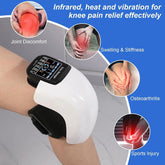 Rechargeable Knee Massager with Red Light Therapy - Heating & Vibration Pain Relief for Arthritis, Joint Stiffness and Muscle - GBTech