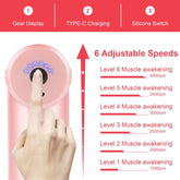 1pc Pink Massage gun Type - C rechargeable percussion on muscles percussion on back of neck head handheld hammer massager athletes - GBTech