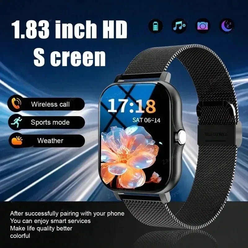 2025 Smart Fitness Watch - Wireless Calls, Alerts, 50 Sports Modes, HR/SpO2 Tracking for Men/Women (iOS/Android) - GBTech