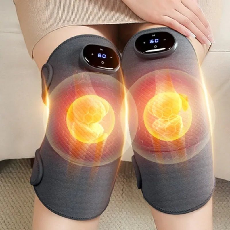 2/1PCS Rechargeable Heated Knee Massager, Adjustable 3D Fully Heated Knee Pad With Heating Mode And Adjustable Vibration - GBTech