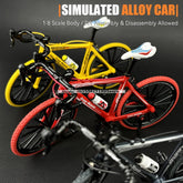 Mini 1:8 New Model Alloy Bicycle Diecast Finger Mountain Simulation Metal Bend Road Bike Collection Gifts Toys for children - GBTech