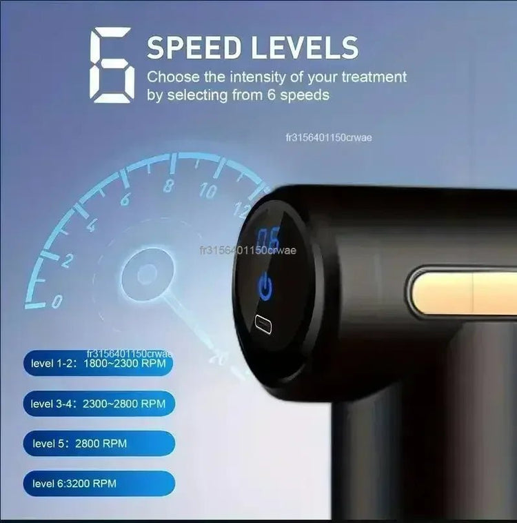 Mini Muscle Massage Gun Protable Body Massager Deep Handheld Percussion Massager for Body Back and Neck Leg - GBTech