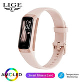 LIGE Amoled Smart Watch Men 2023 Smart Band Women Heart Rate Blood Smartwartch Waterproof Smart Bracelet Sport Fitness Tracker - GBTech