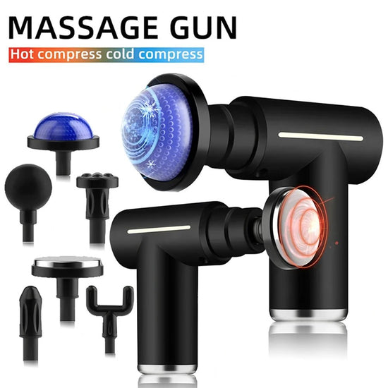 Mini Muscle Massage Gun Body Massager Deep Handheld Percussion Massager For Body Back Neck Leg Cold And Hot Compress Fascia Gun - GBTech