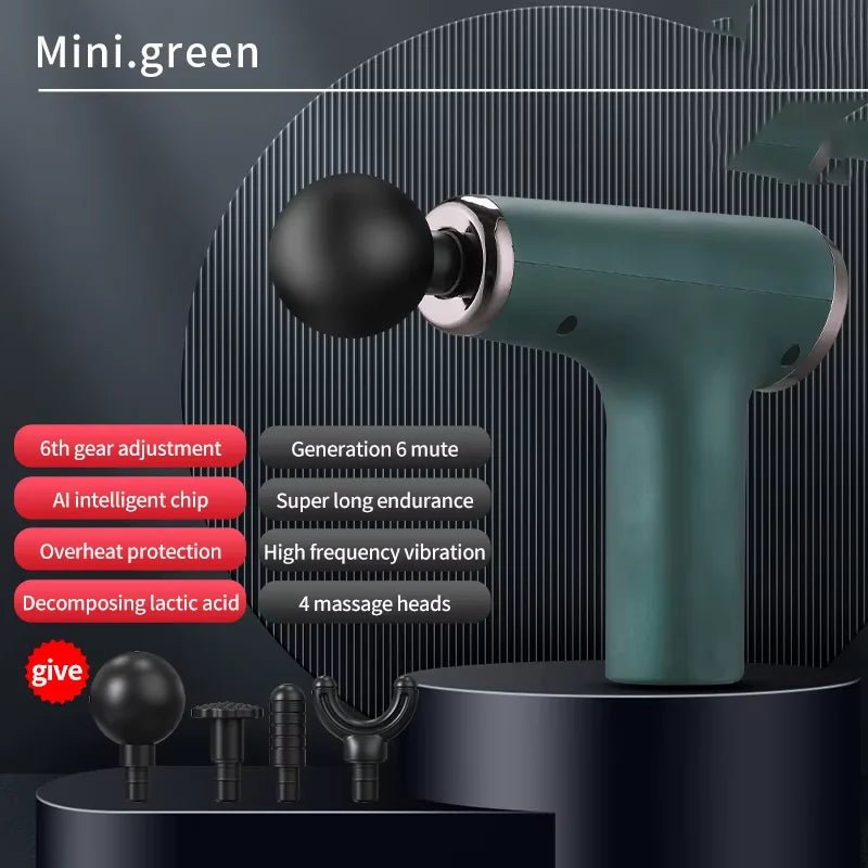 Massage Gun Portable Percussion Pistol Massager For Body Neck Deep Tissue Muscle Relaxation Gout Pain Relief Fitness - GBTech
