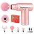 1pc Pink Massage gun Type - C rechargeable percussion on muscles percussion on back of neck head handheld hammer massager athletes - GBTech