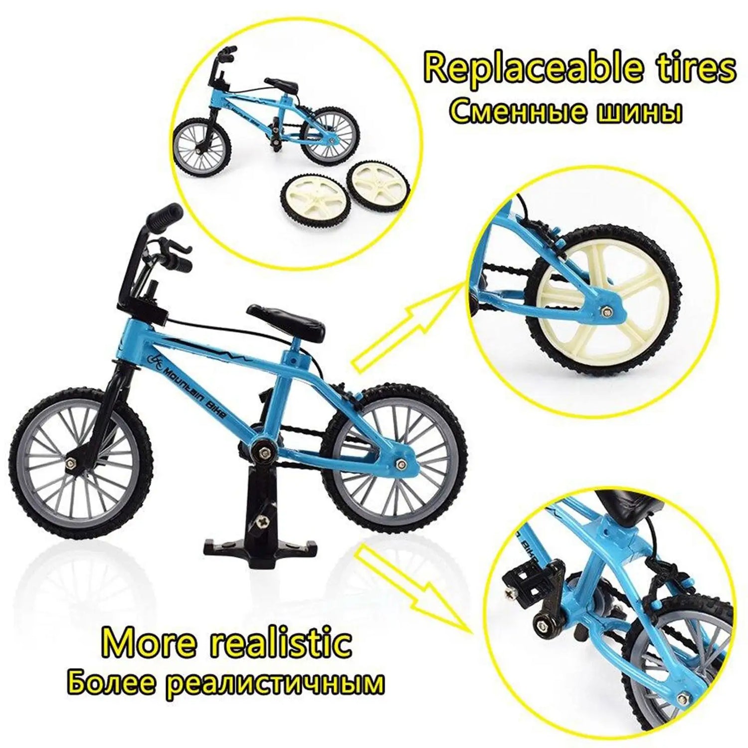 1pcs Retro Alloy Mini Finger BMX Bicycle Assembly Bike Model Toys Gadgets Gift Toys Model Mini Portable Bike For Kid - GBTech