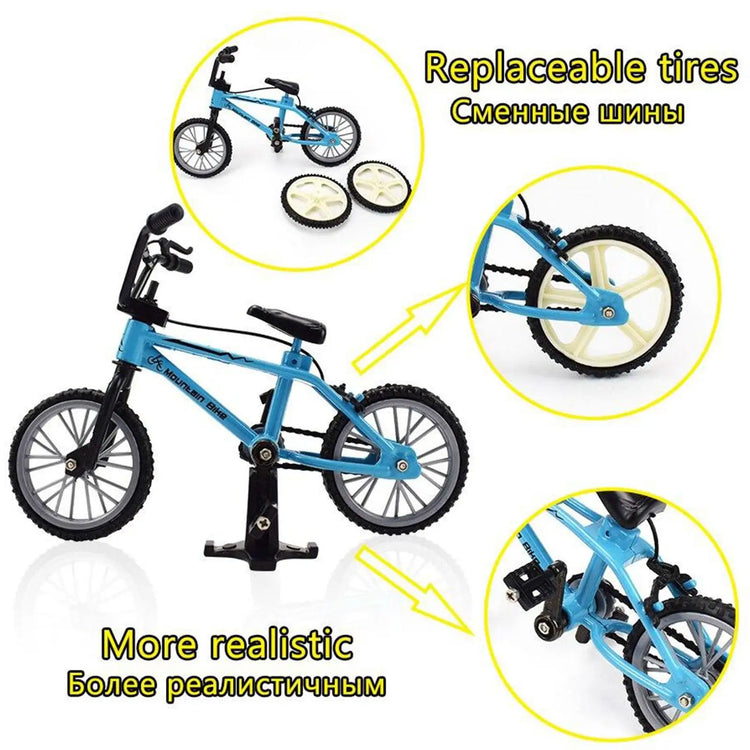 1pcs Retro Alloy Mini Finger BMX Bicycle Assembly Bike Model Toys Gadgets Gift Toys Model Mini Portable Bike For Kid - GBTech