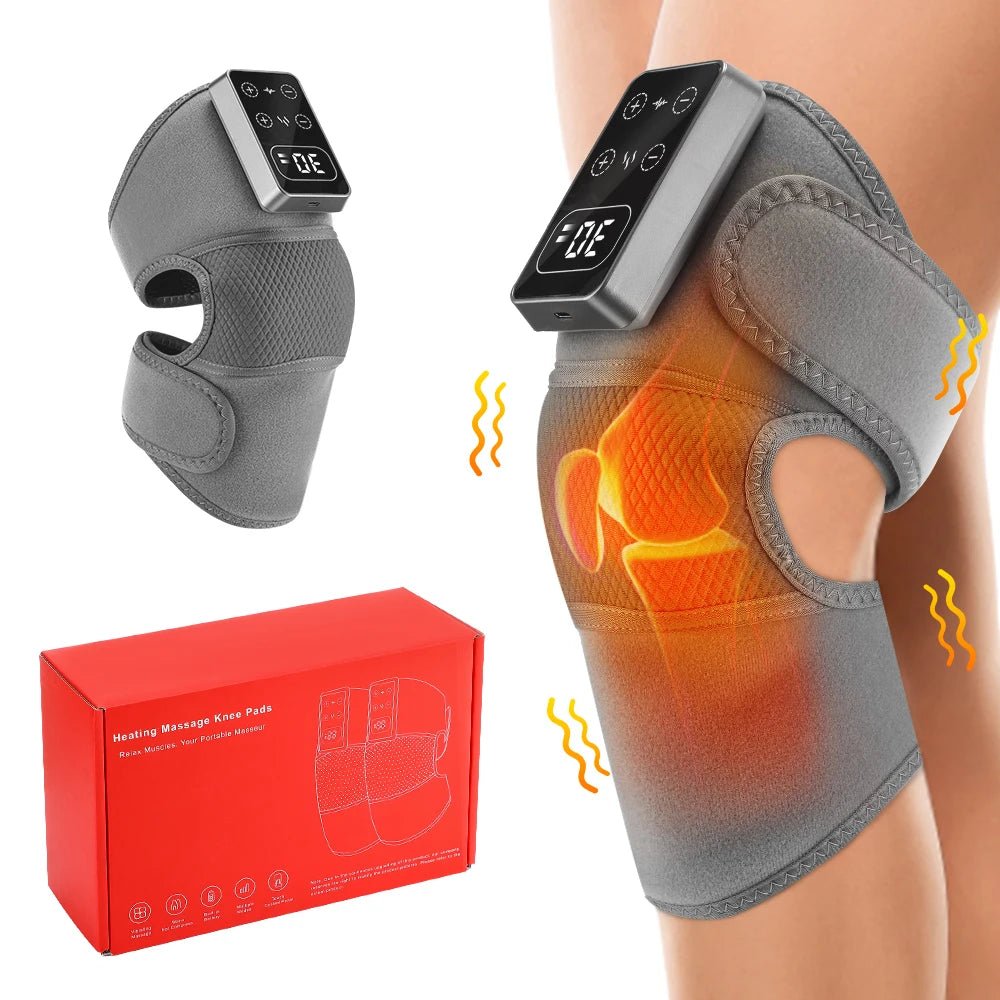 Electric Heating Knee Massager 3 Modes High Quality Knee Pads Support Adjustable Heating Knee Brace Belt Leg Shoulder Protector - GBTech