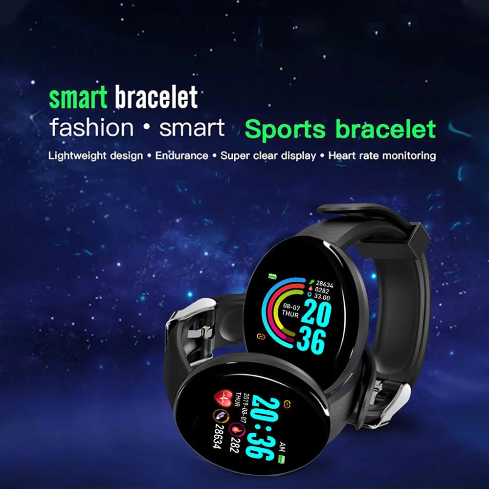 D18 Smart Watch For Ios Android Men Waterproof Smartwatch Women Sleep Monitor Message Fitness Tracker Bracelet Sport Watches SMS - GBTech