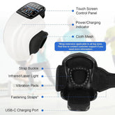 Rechargeable Knee Massager with Red Light Therapy - Heating & Vibration Pain Relief for Arthritis, Joint Stiffness and Muscle - GBTech