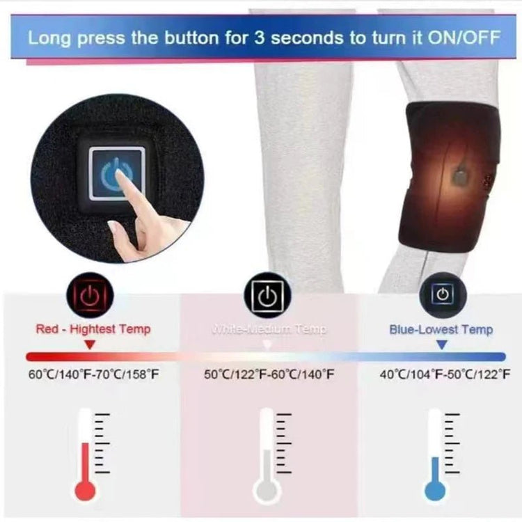 Electric Heating Knee Massage Tool with Adjustable Temperature, Plug in and use Knee Warmer for Health and Protective Belt - GBTech