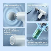 Portable AI Fascial Massage Gun Electric Percussion Massager Body Relaxation With 4 Replaceable Massage Head LED Night Light - GBTech