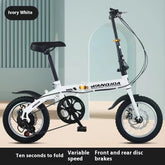 Cycling City Mini Folding Bicycle 14 Small Bike For Male And Female Students Portable Ultra Light Transmission Disc Brakes - GBTech