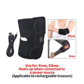Elbow Massager Electric Heating Rechargeable Vibration Brace Knee Tennis Elbow Shoulder Joint Pain Thermal Therapy Massage Pad - GBTech