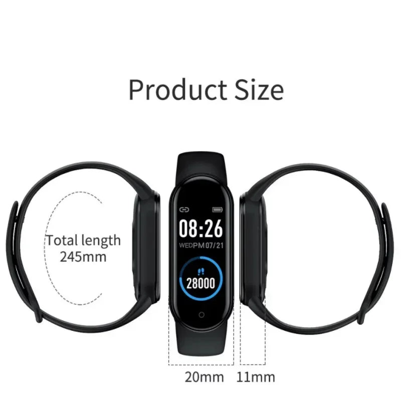 New M5 Smart Watch Digital Men Women Bluetooth Fitness Tracker Watch Sport Heart Rate Blood Pressure for Android iOS Smart watch - GBTech