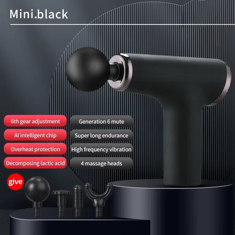 Massage Gun Portable Percussion Pistol Massager For Body Neck Deep Tissue Muscle Relaxation Gout Pain Relief Fitness - GBTech