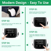 Cordless Knee Massager with Heat,Relax Knee Massage Helps Joint Stiff and Discomfort,3 Levels Heat & Vibration 10 Min Auto Off - GBTech