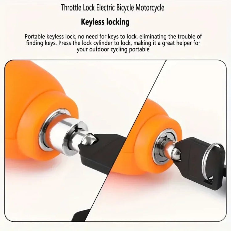 Mini Electric Vehicle Bike Anti - Theft Lock Set - Bicycle Brake Handlebar Grip Cycling Horn Throttle Lock for Scooter Motorcycle - GBTech