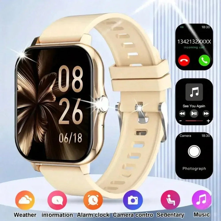 2025 Smart Fitness Watch - Wireless Calls, Alerts, 50 Sports Modes, HR/SpO2 Tracking for Men/Women (iOS/Android) - GBTech