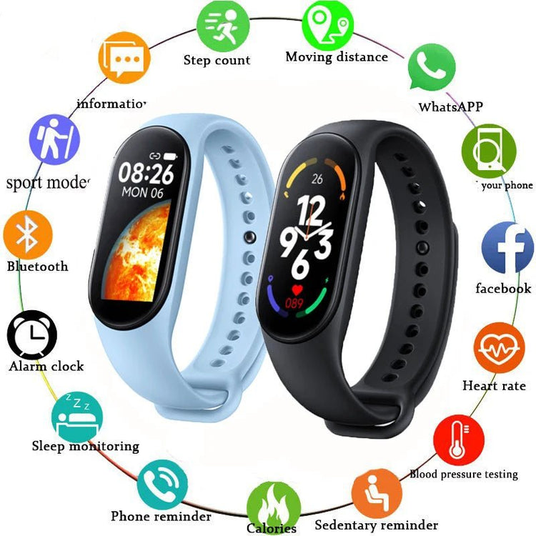 M7 Smart Watches Smart Bracelet IP67 Men Watch Fitness Tracker Heart Rate Blood Pressure Monitor For Android IOS Mobile Phone - GBTech