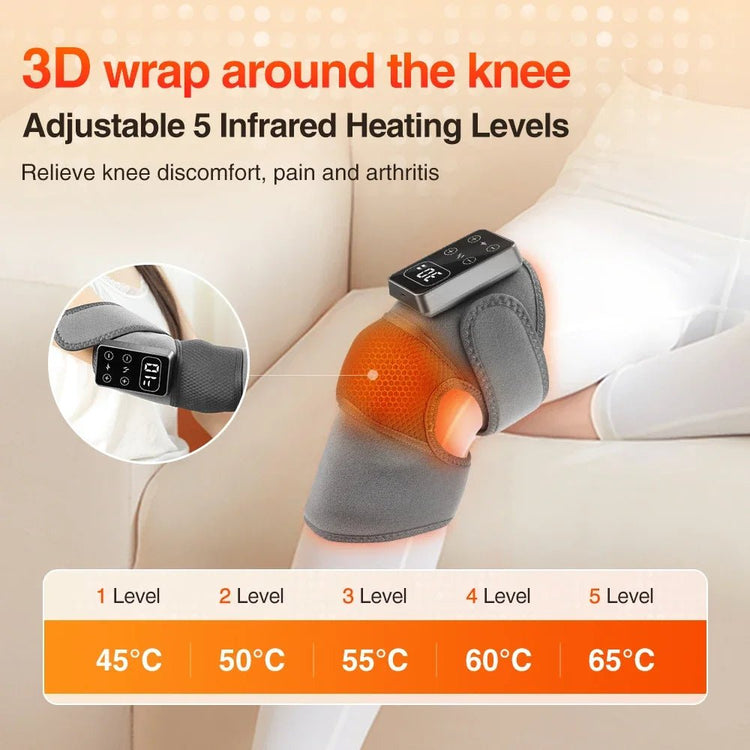 Electric Heating Knee Massager 3 Modes High Quality Knee Pads Support Adjustable Heating Knee Brace Belt Leg Shoulder Protector - GBTech
