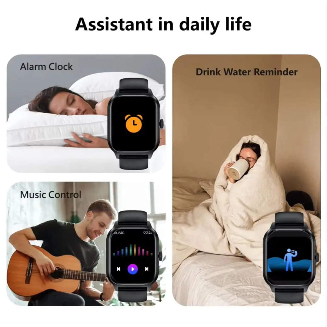 Smart Watches For Man Woman Bluetooth Call Music Fitness Tracker Sport With Waterproof Pedometer Information Alerts Smartwatch - GBTech