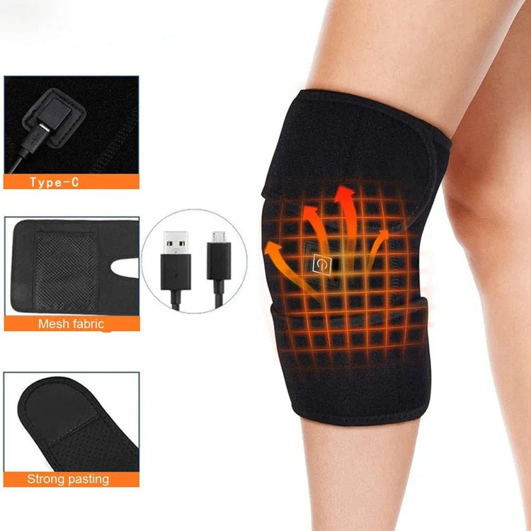 Knee Massager with Heat Electric Therapy Hot Compress Heating Pads for Arthritis Knee Pain Relief Warm Knee Elbow Leg Massager - GBTech