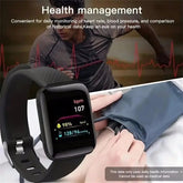 Smart Watch Sport Fitness Bracelet Control Music Message Display Pedometer Bluetooth Connect Smartwatch 116 Alarm Clock Weather - GBTech
