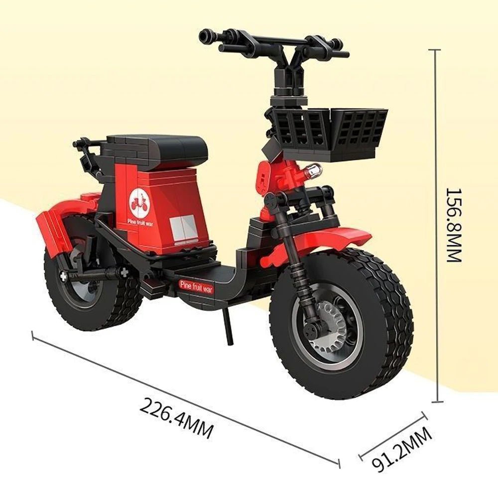 KNEW BUILT Electric Bicycle Scooter Model Mini Building Blocks Adorable & Educational Construction Toys - GBTech
