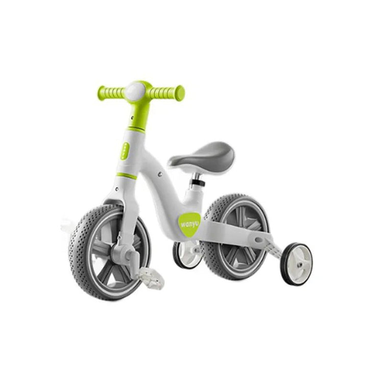 2 - in - 1 Balance Bike Trike Mini Bicycle with Training Wheels Removable Pedal Headlight Adjustable Seat Lightweight Scooter - GBTech