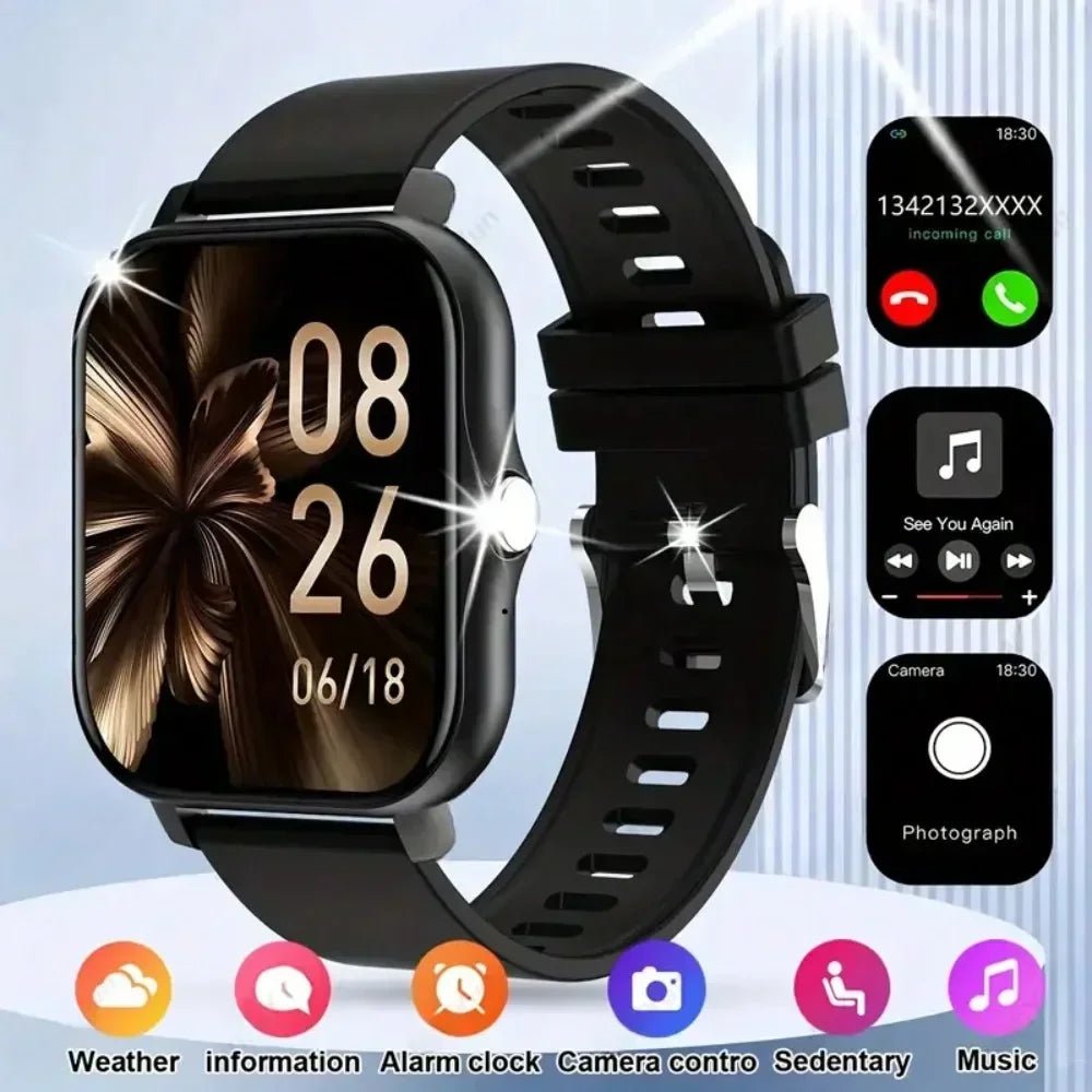 2025 Smart Fitness Watch - Wireless Calls, Alerts, 50 Sports Modes, HR/SpO2 Tracking for Men/Women (iOS/Android) - GBTech
