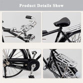 Metal Retro Bicycle Model 1:10 Mini Bike Desktop Crafts Classical Bike Toy Dollhouse Accessory Home Decor Children Toys - GBTech