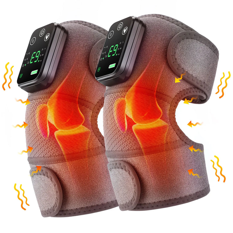 Electric Heated Vibration Knee Massage Pad 3 in 1 Massager for Shoulder Elbow Hot Compress Thermal Joint Brace Muscle Relaxation - GBTech